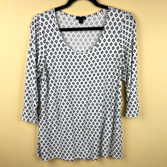 J. Jill Wearever Collection Geometric Print Blouse - Picture 1 of 7